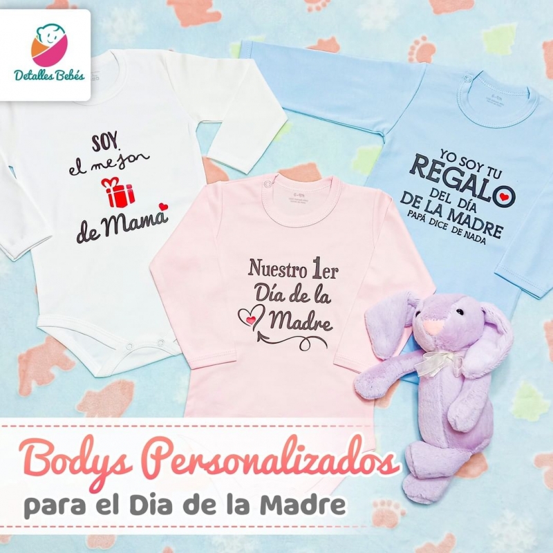Polos Personalizados para bebe temática Día de la Madre